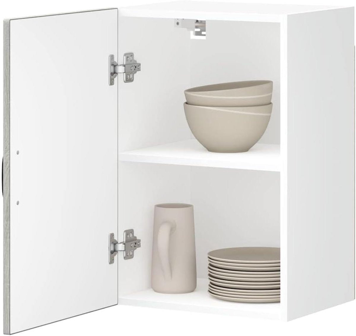 Grijs Sonoma Keukenkastje met Verstelbare Poten en Ovenonderkast, B: 40 cm, D: 31 cm, H: 60 cm