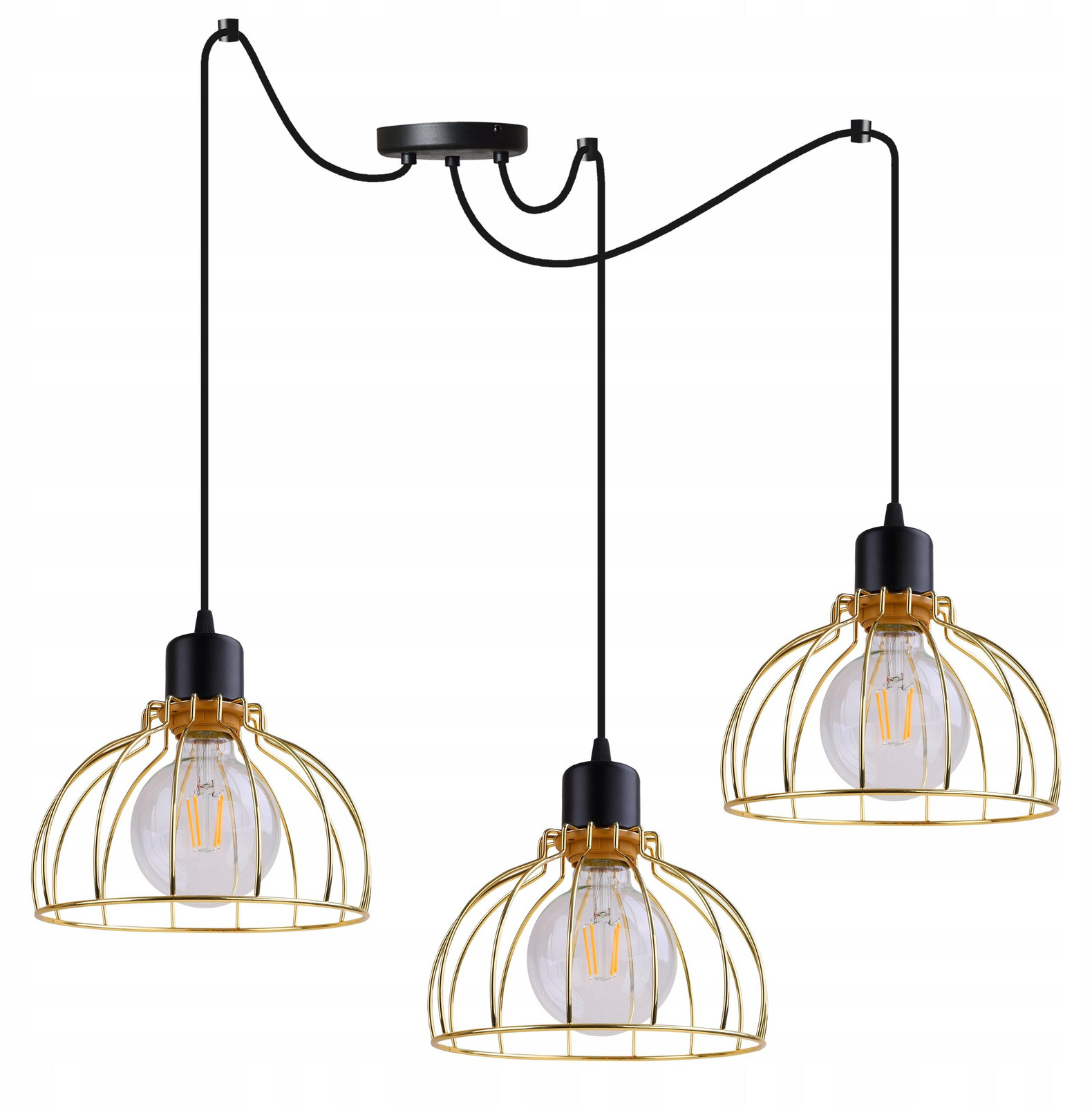 Light Hom Gouden Spinnenweb Plafondlamp in Industriële Stijl met LED