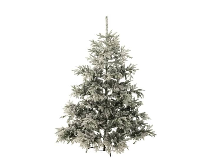 Sapin de noël artificiel enneigé 420 leds en plastique vert h.240cm