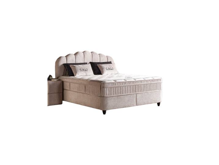 Design Boxspringbett „Cali“, verschiedene Grössen Beige SCANDIBEDDING
