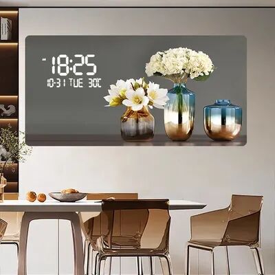 Universal Stock Modern Large Wall Clock With Abstract Geometric Art Quartz Decor For Living Room & Bedroom c