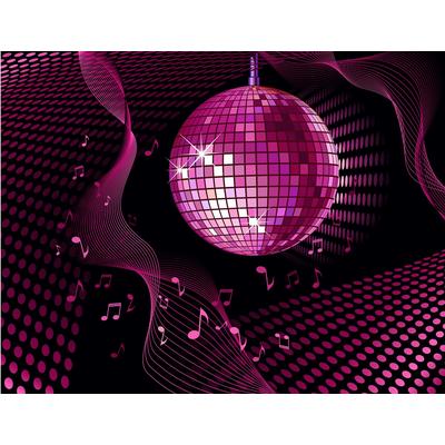 Fototapete PAPERMOON "Disco-Ball", lila (bunt), B:5m L:2,8m, Vlies, Tapeten