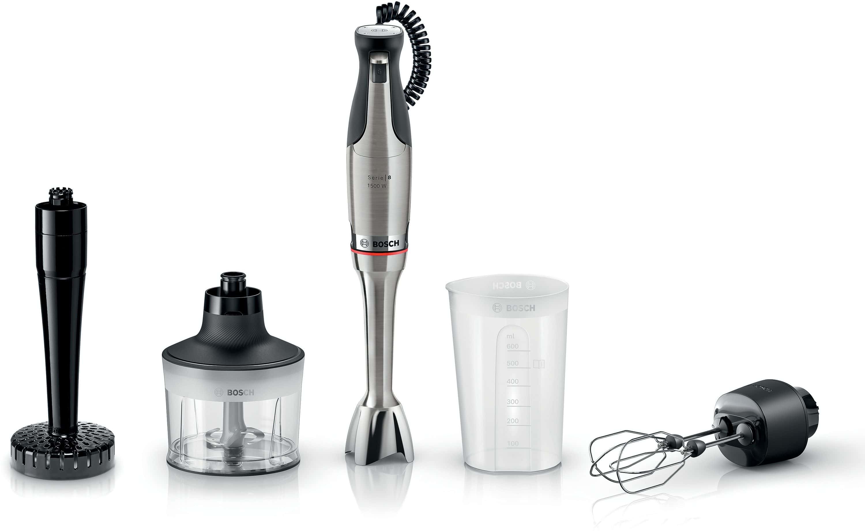 Bosch Serie 8 MSM8M936 ErgoMaster Stabmixer 1500 W (Schwarz, Edelstahl)