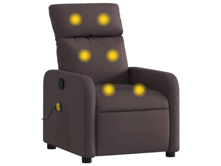 vidaXL Massagesessel Dunkelbraun Stoff