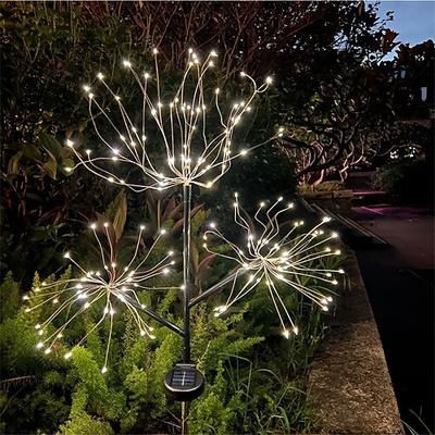 Solar Feuerwerk Licht 3in1 Solar Boden Einfügung Löwenzahn Lichterkette Außen wasserdicht dekoratives Licht 1/2 Stück