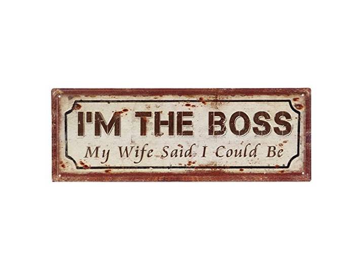 Metallschild Schriftzug - I´m the Boss - Wand Deko