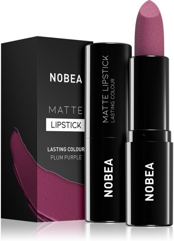 NOBEA Day-to-Day Matte Lipstick matte lipstick shade Plum purple #M15 3 g
