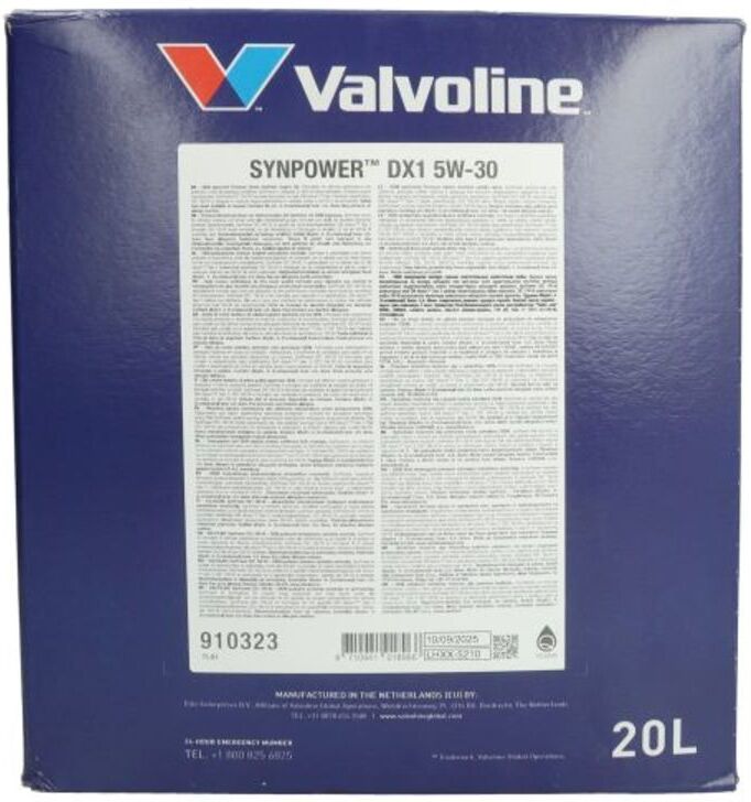 Motoröl VALVOLINE 910323 SYNPOWER DX1 5W30 20LB