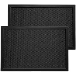 Air2Go Metall-Fettfilter 245x165mm mit Aktivkohle MCFB70 LongLife (2 Stück), Dunstfilter, Schwarz