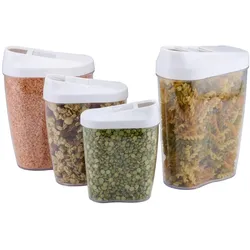alpina Dispenser food 4pcs PS/PP, Vorratsbehälter, Transparent