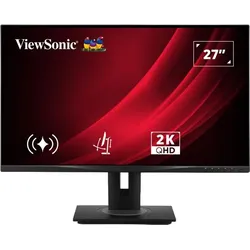 ViewSonic VG2748A-2K LED Office Monitor 68,58 cm (27 Zoll) Schwenk und höhenverstellbar mit Pivot und intelligenten Sensorfunktionen, QHD, 16:9, 5ms,