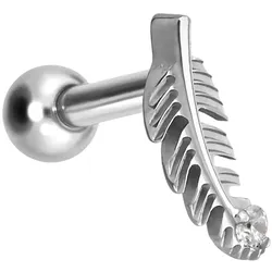 Titan Ohrpiercing mit Innengewinde FEDER