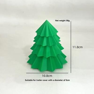 Inspired Finds Dog Head Tow Hitch Ball Cover 50mm Universal Trailer Ball Protector Cap christmas Tree (green)