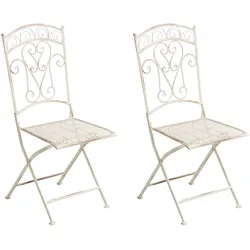GARTENSTUHL 2er-Set Hellbeige Juina