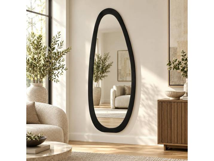 Miroir en bois noir design organique 180 cm CORTINA