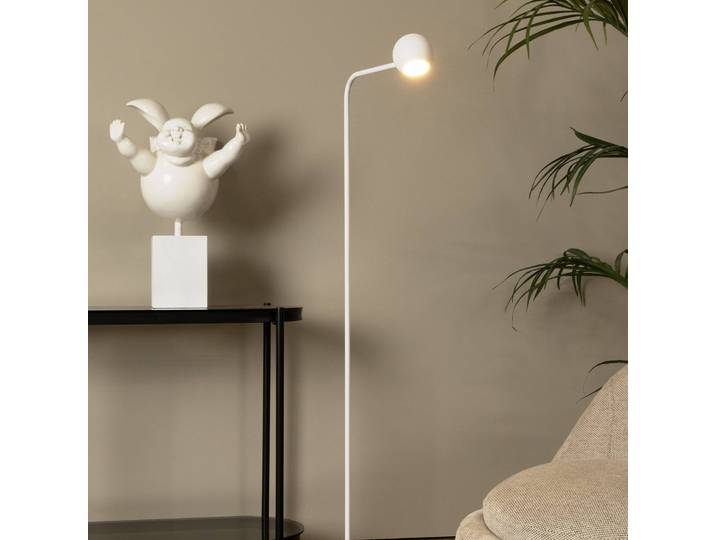 Lucide LED Stehlampe Comet, dimmbar, weiß / opal, für Wohn- / Esszimmer, Metall, Modern