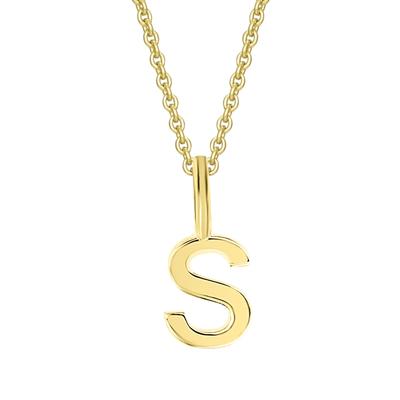 Kettenanhänger ONE ELEMENT "Buchstabe S Buchstaben Anhänger aus 333 Gelbgold", gold, Schmuckanhänger, Damen, S, Gelbgold 333 Gold, Gelbgold 333, Gold, Kettenanhänger, Buchstabenanhänger – ein persönliches Geschenk mit Bedeutung