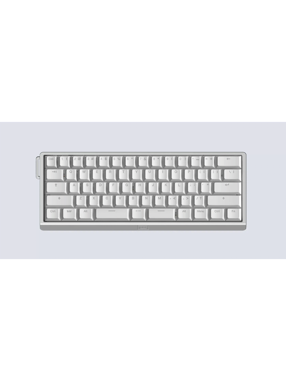 Wooting 60HE v2 - US-ANSI - Split - Aluminum - Gaming Tastatur (TKL) - 60% - Englisch (US) - Silber
