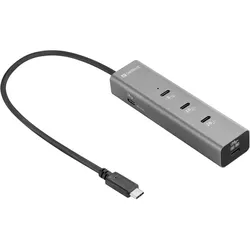 Sandberg USB-C 5-in-1 MediaDock (USB-C, 5 Ports), Dockingstation + USB Hub, Grau