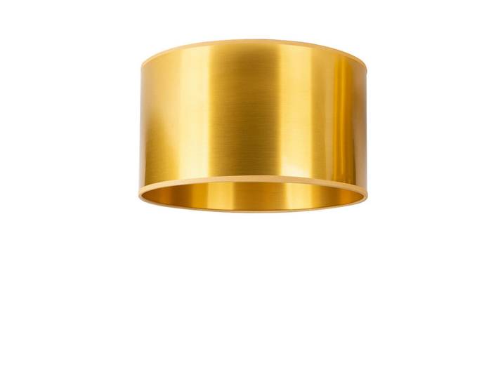 Leuchtenschirm Gold, Goldfarben, Metall, zylindrisch, E27, 24 cm, Lampen & Leuchten, Innenbeleuchtung, Lampenschirme