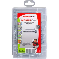 fischer Dübelschrauben-Sortiment Meister-Box 112-teilig
