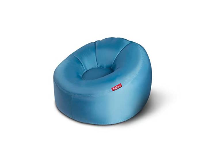 Fatboy Lamzac O Aufblasbarer Sessel - 110 x 103 x 62 cm - Himmelblau Aufblasbare Couch Klein, Keine Luftpumpe Nötig, Indoor & Outdoor Sitzsack, Wasser, & Schmutzabweisender Sessel, Polyester