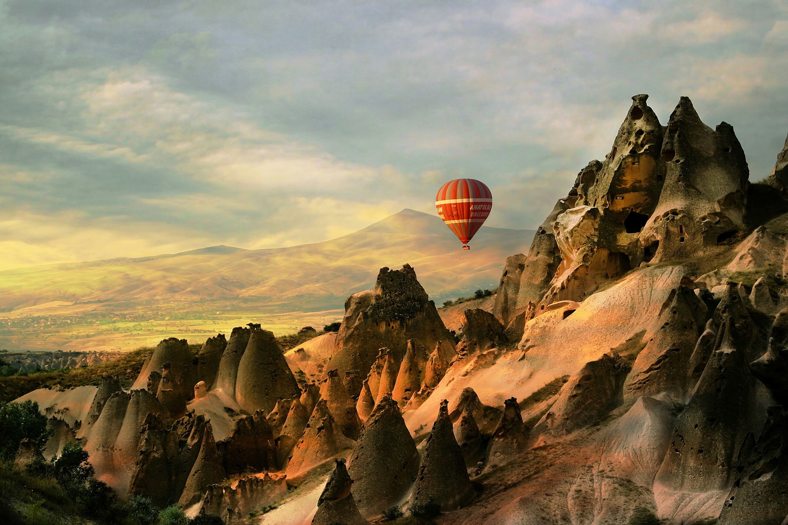 Fototapete PAPERMOON "Photo-Art EMINE BASA, CAPPADOCIA", bunt, B:3m L:2,23m, Vlies, Tapeten, Fototapete bunt B/L: 3m x 2,23m, Bahnen: 6 Stk.