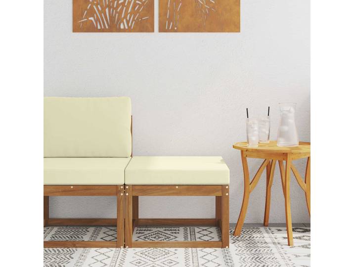 vidaXL Outdoor-Fußhocker Massivholz Akazie Natur