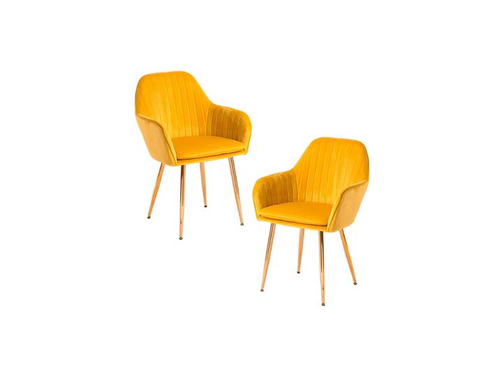 2er Set Stühle Chic Golden - Gelb