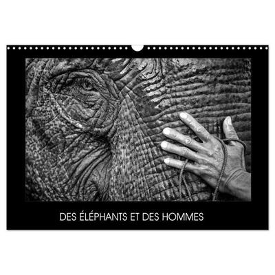 DES ÉLÉPHANTS ET DES HOMMES (Calendrier mural 2027 DIN A3 vertical), CALVENDO calendrier mensuel