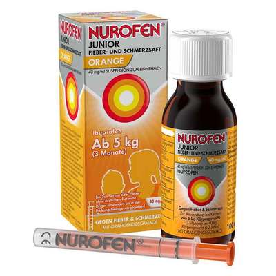 Reckitt Benckiser Deutschland GmbH NUROFEN Junior Fieber-u.Schmerzsaft Oran.40 mg/ml 100 ml 16536808