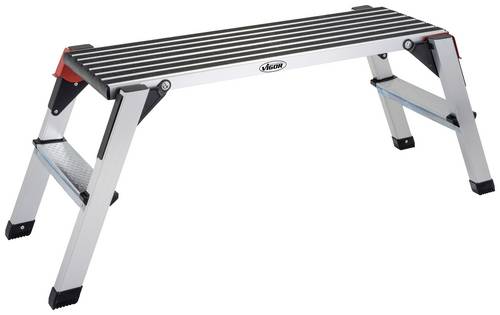 Vigor V4638 Aluminium Leiterbühne klappbar Silber, Schwarz 7.2kg