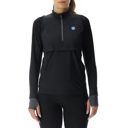 UYN Running Exceleration Wind Zip-Up Laufshirt Damen black/cloud XL