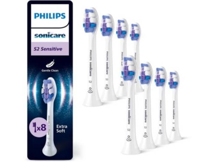 Philips - Brossette Dentaire Sonicare Lot De 8 - Hx6052/87 White Sensitive S2