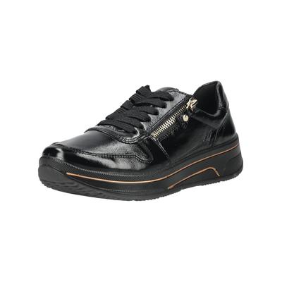Sneaker ARA "Ara Sneaker Leder", Damen, Gr. 41, schwarz, Leder, Schuhe Sneaker
