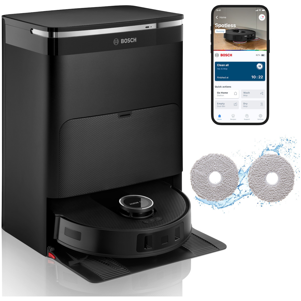 Bosch BCRDW3B Robotstofzuiger Zwart
