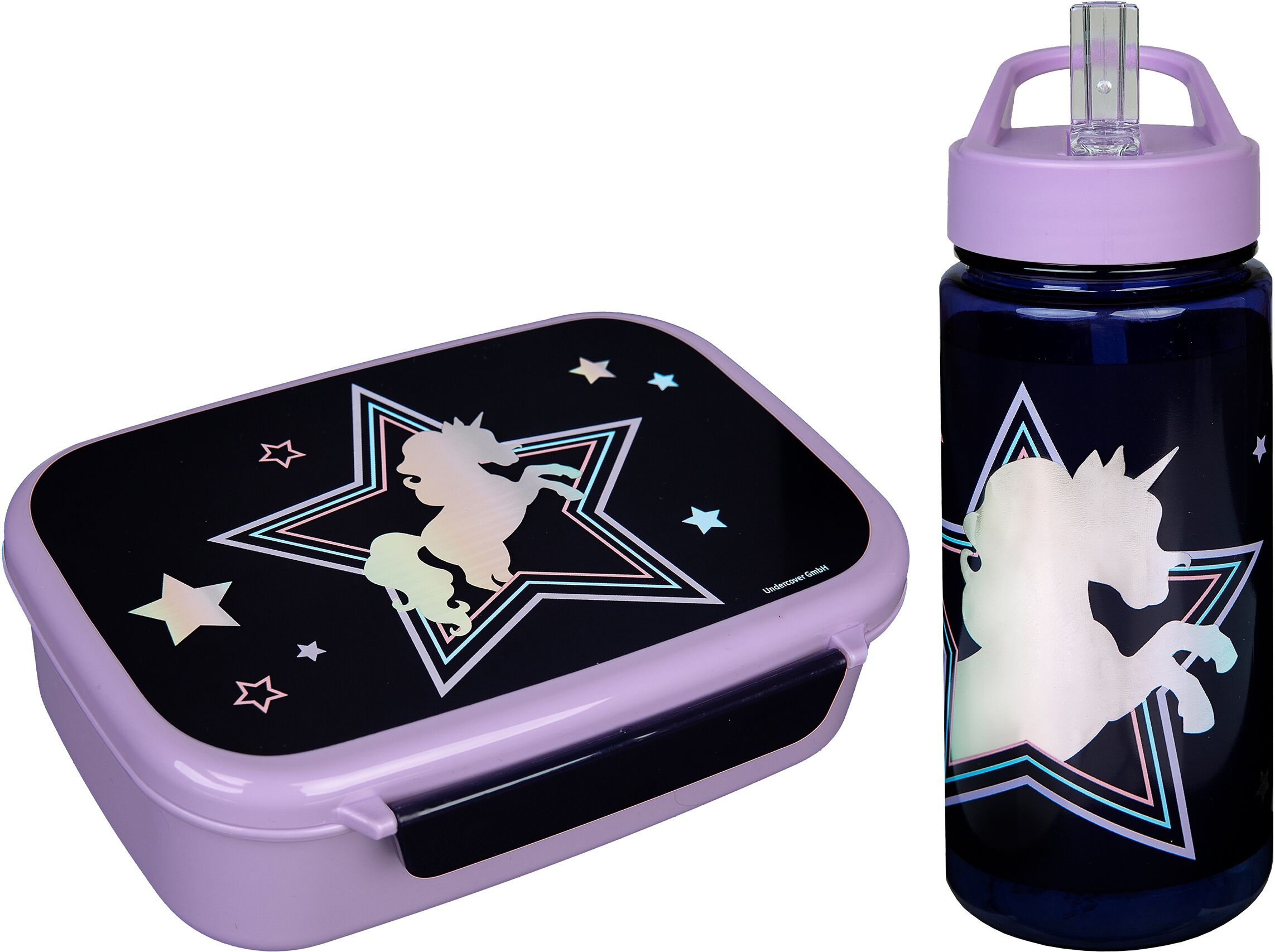 Lunchbox SCOOLI "Brotzeitdose & Trinkflasche, Dreamland", Kinder, bunt (dreamland), Kunststoff, Lebensmittelaufbewahrungsbehälter Lunchbox, mit Trinkflasche dreamland Einheitsgröße