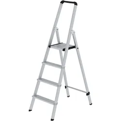 Munk ML Stufen-Stehleiter einseitig begehbar Aluminium eloxiert - 011254