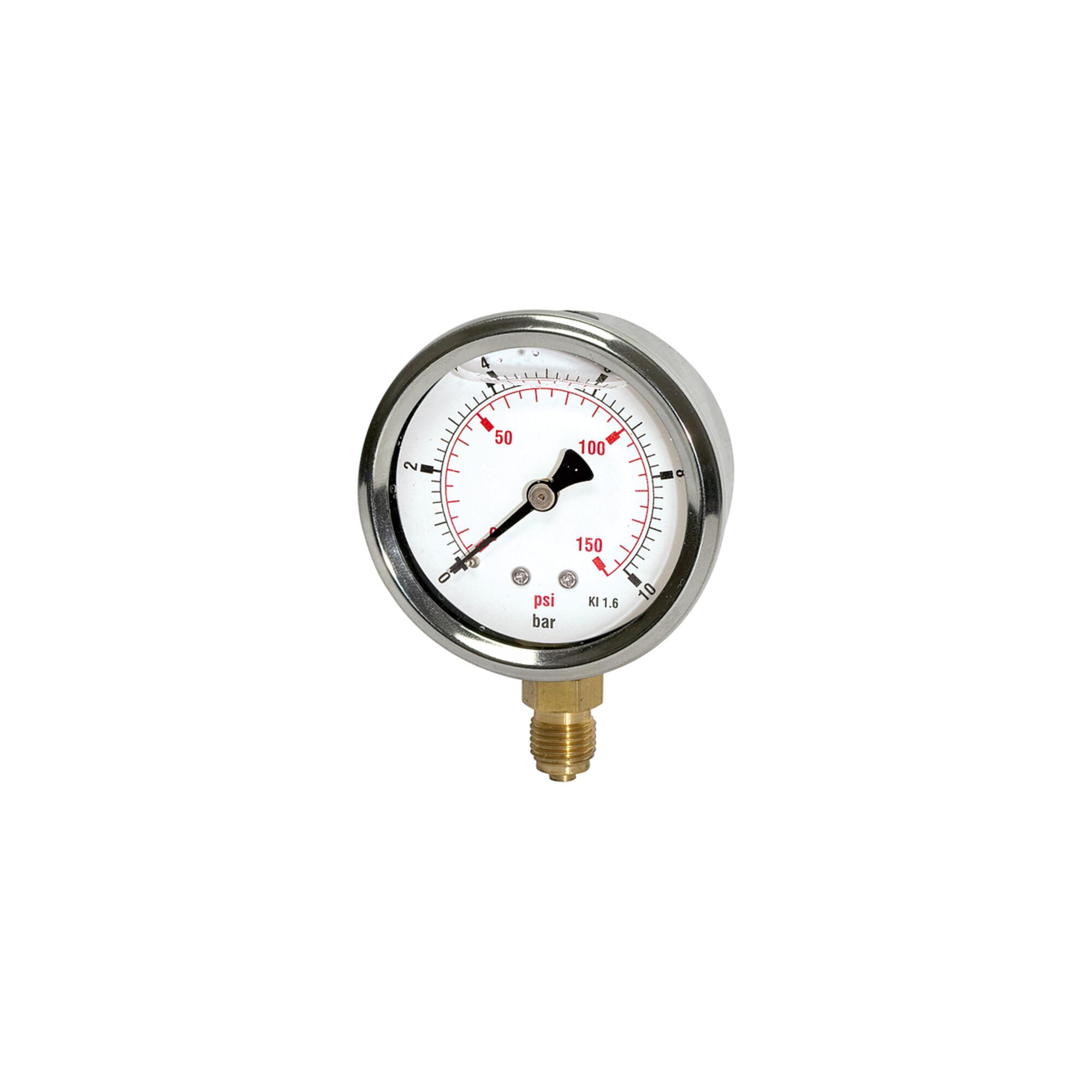 Riegler Glyzerinmano »pressure line«, G 1/4 u., 0-250,0 bar/3600 psi, Ã˜63 (714-CDE)