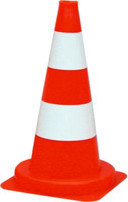PVC Leitkegel tagesleuchtend 500 mm, 1,22 kg, standfester Pylon für Absperrung, Training, Parkplatz, Event