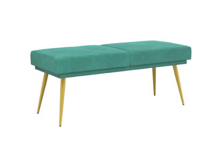 GHVBNMF Polsterbank Samt Türkis 120x45x46cm Bank mit Metallbeinen Weiche Sitzbank aus Türkis-Samt für Flur, Schlafzimmer und Wohnzimmer. Stabile Metallbeine mit robuster Konstruktion.