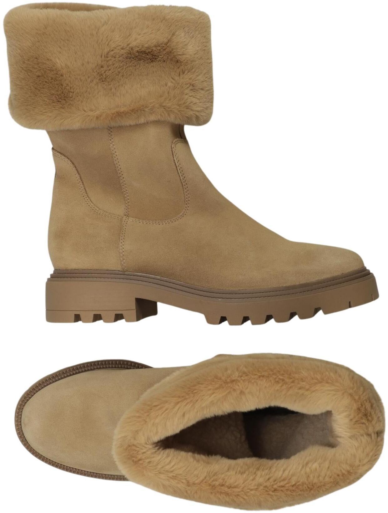 5th Avenue Damen Stiefel, Beige, Gr. EU 41, Leder - Second Hand