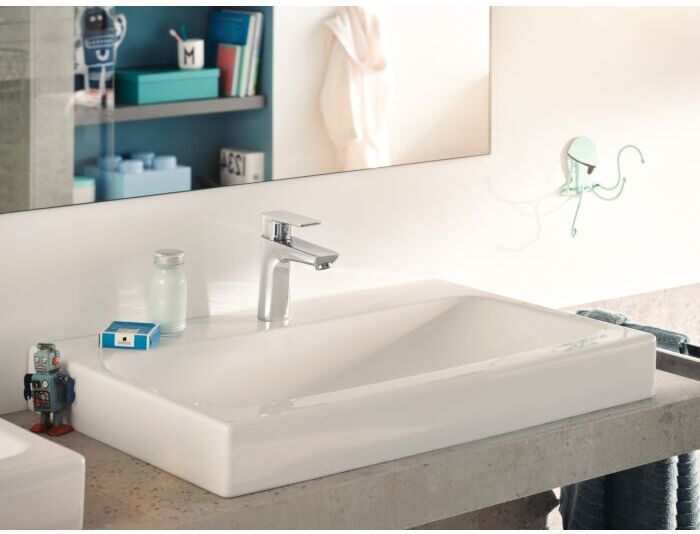 KLUDI PURE&STYLE Waschtischarmatur 403820575WR5 mit Metall-Ablaufgarnitur, chrom