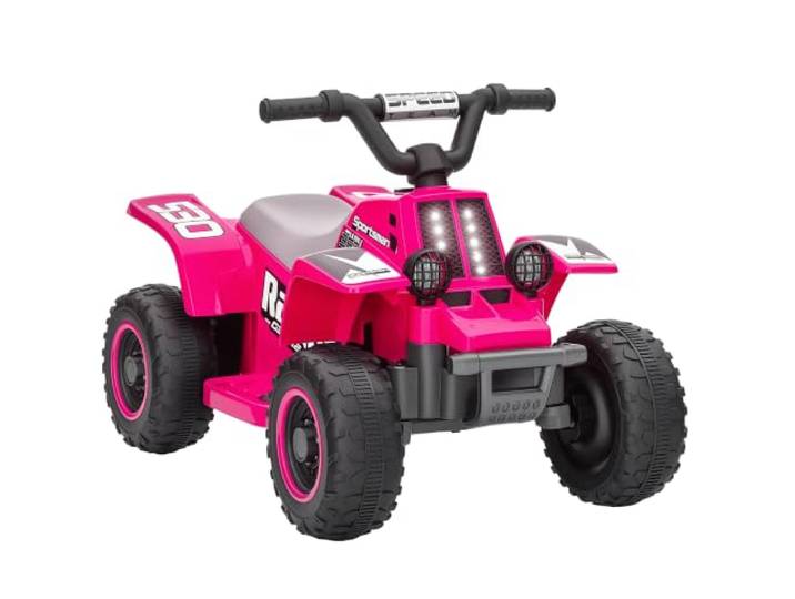 AIYAPLAY Kinder Elektro-Quad mit Vorwärts-und Rückwärtsfunktion Rosa