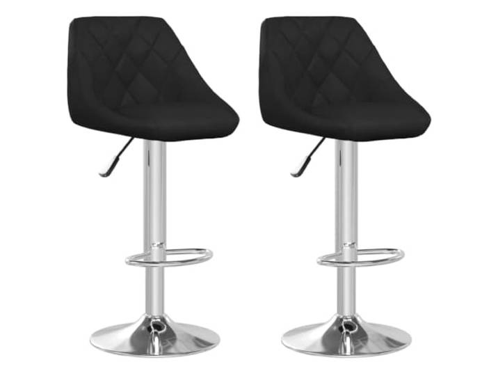GHVBNMF 2er Set Barhocker Höhenverstellbar Drehbar Kunstleder Schwarz Moderne Tresenhocker mit verchromtem Stahlgestell und stufenloser Gasdruckfeder für die Küche, Theke und Hausbar.