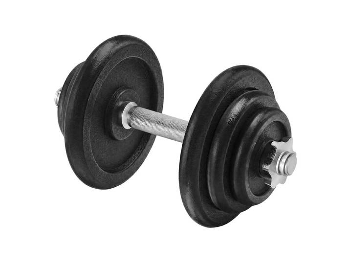 JOYFURNOSHaltères en fonte, disques de poids 20 kg, réglables pour entraînement hommes femmes, Noir
