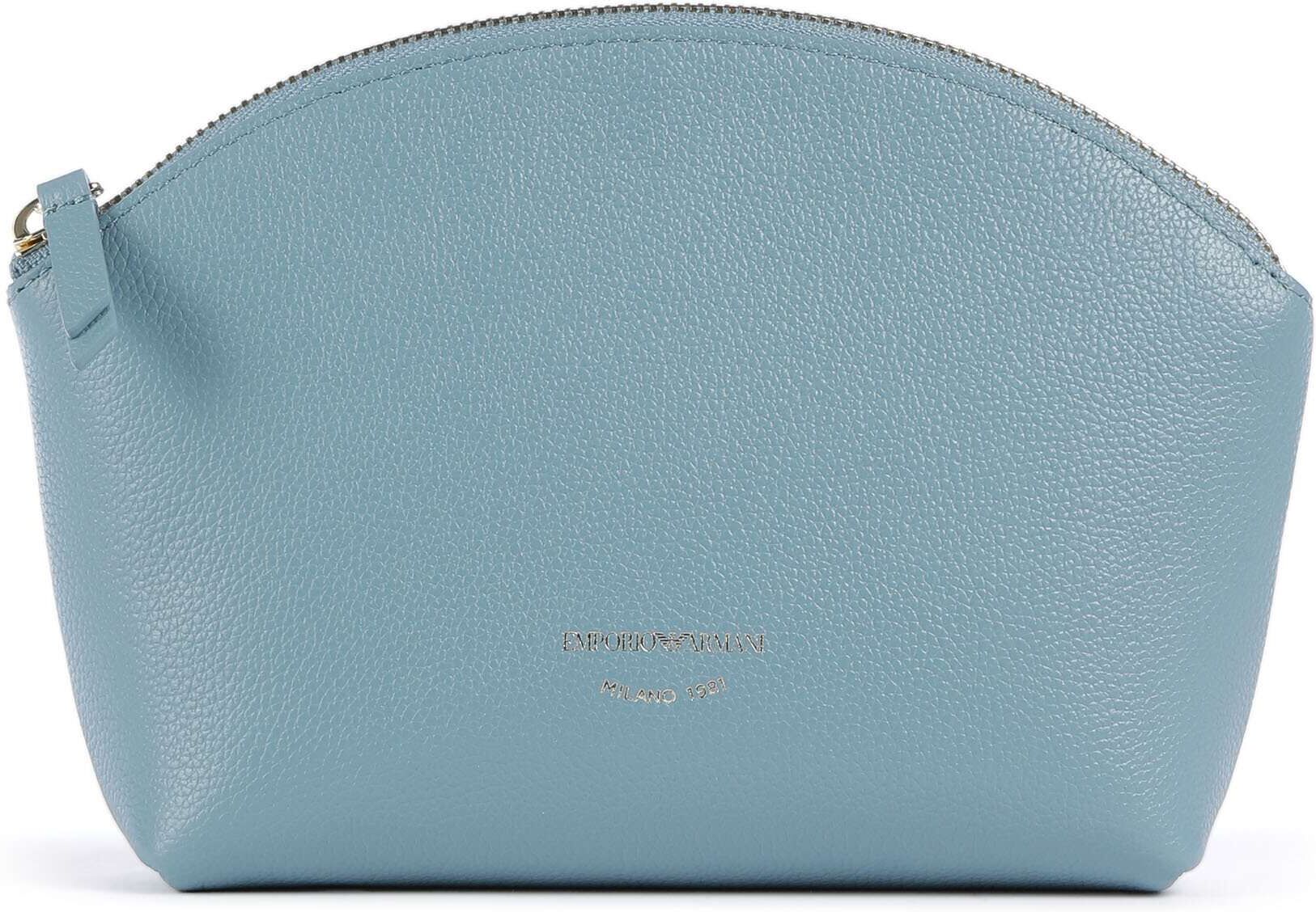 Giorgio Armani Emporio Armani My EA Kosmetiktasche aus Leder, blau