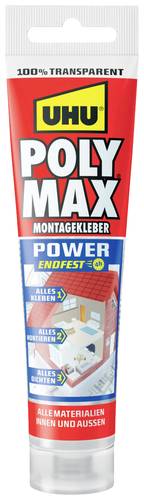 UHU Poly Max Power Tansparent Klebe- und Dichtmasse Herstellerfarbe Transparent 47845 115 g