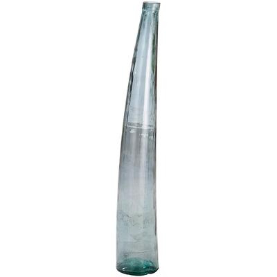 Bodenvase GILDE "Bodenvase Bleu", transparent (blau), B:20cm H:120cm T:20cm Ø:20cm, Glas, Vasen