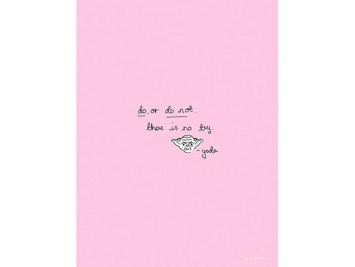 Komar Wandbild - Star Wars Quote Yoda Cute - Größe: 30 x 40 cm (ohne Rahmen) - Dekoration, Kinderzimmer, Poster, Kunstdruck
